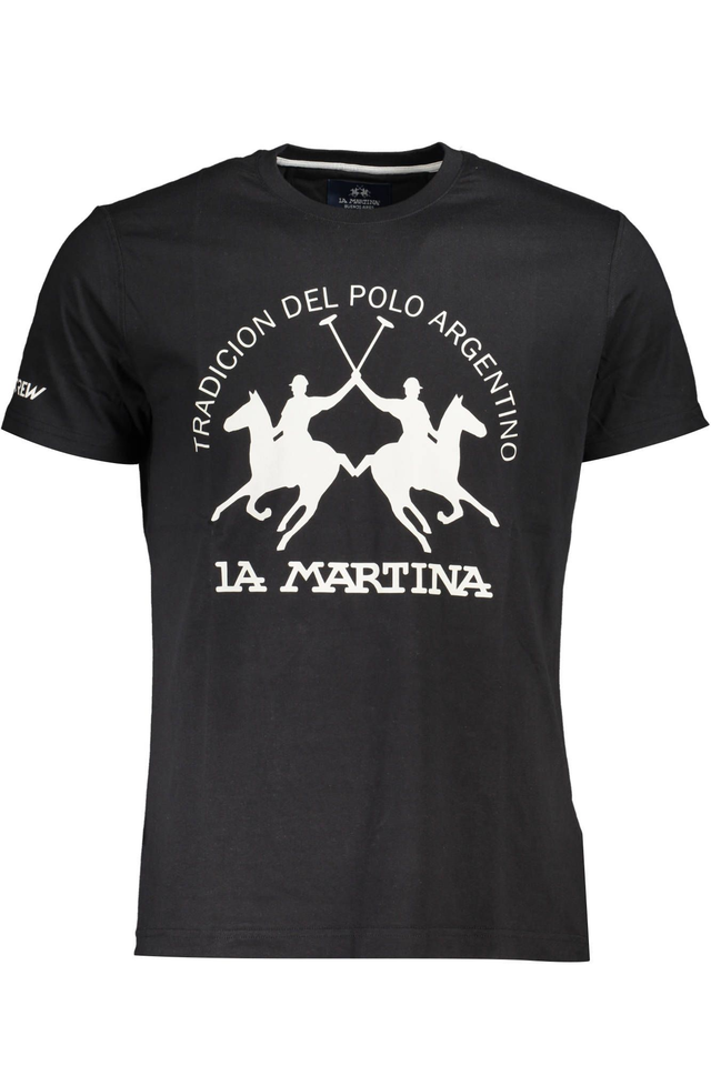 LA MARTINA T-SHIRT MANICHE CORTE UOMO NERO