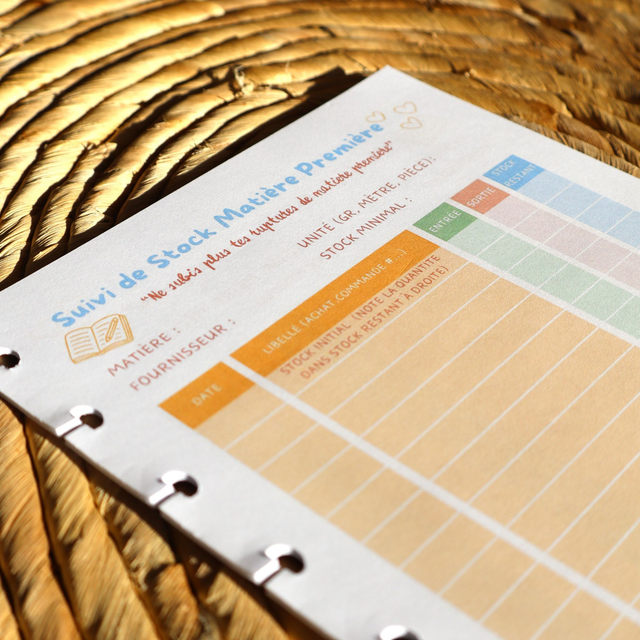 Recharge 24 Suivis de Stock Matières Premières + Recharge bougie (en option)