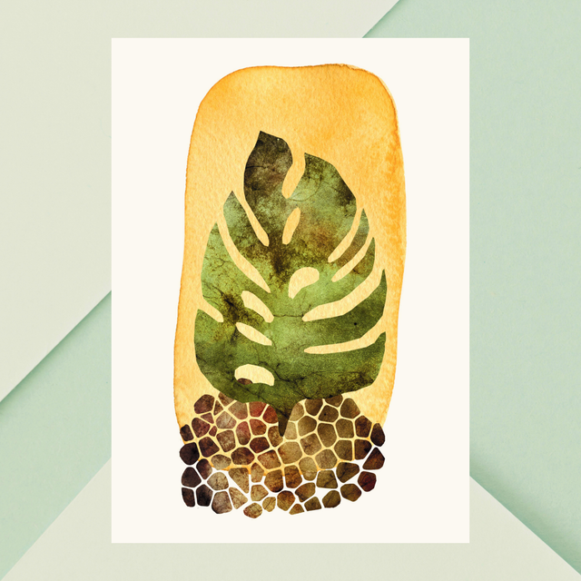 Impression Feuille Botanique Minimaliste - Décoration Murale Élégante / Minimalist Botanical Leaf Print - Elegant Wall Decor