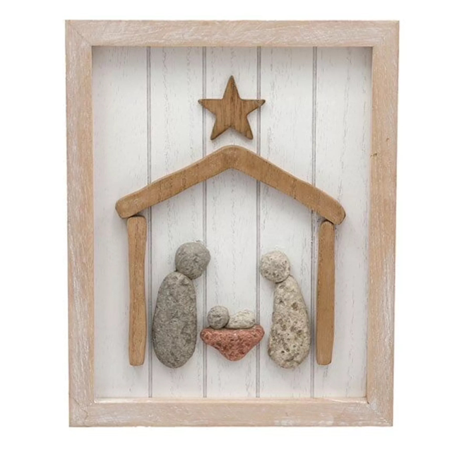 Crèche bois à accrocher 