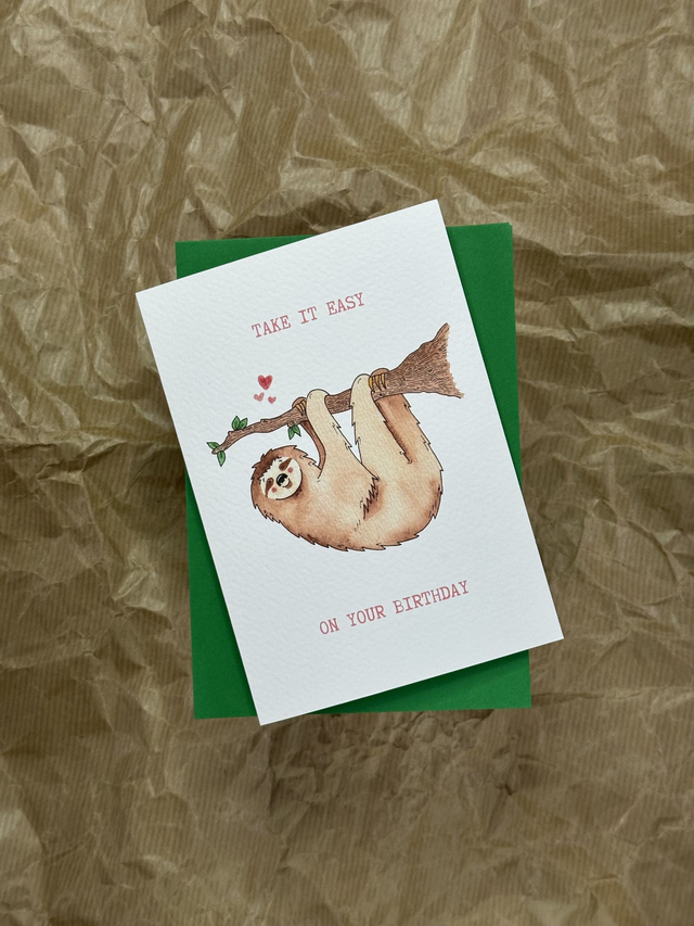 Take It Easy on Your Birthday - Sloth