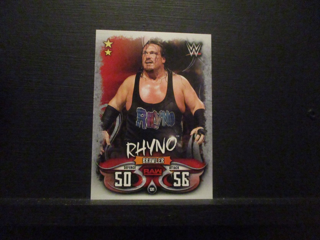 Rhyno - Raw Slam Attax Live Original Trading Card #131