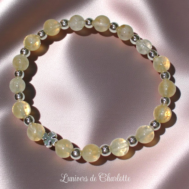 Bracelet "Citrine*" - Perle 6 mm - REF61