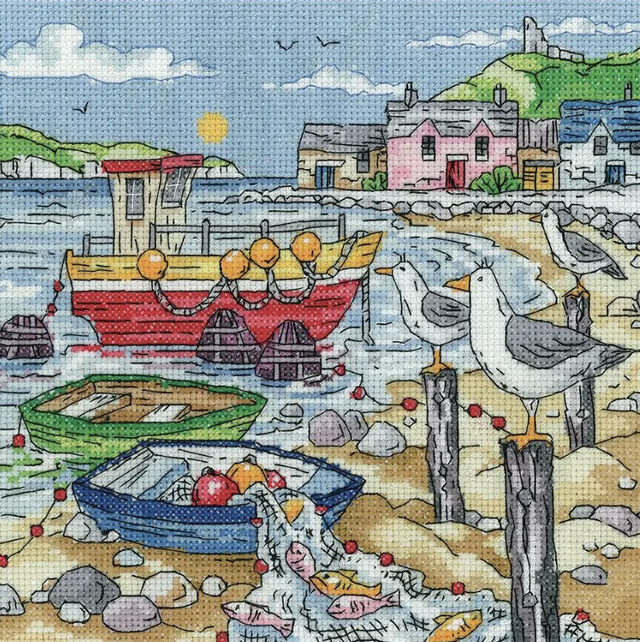 Bay Watching cross stitch kit - Karen Carter By the Sea