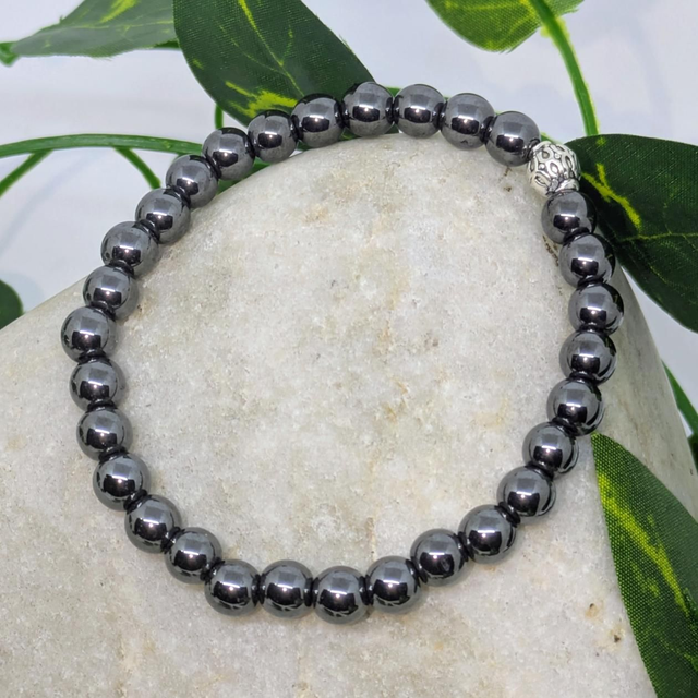 Bracelet &quot;Hématite&quot;  6mm BR-022