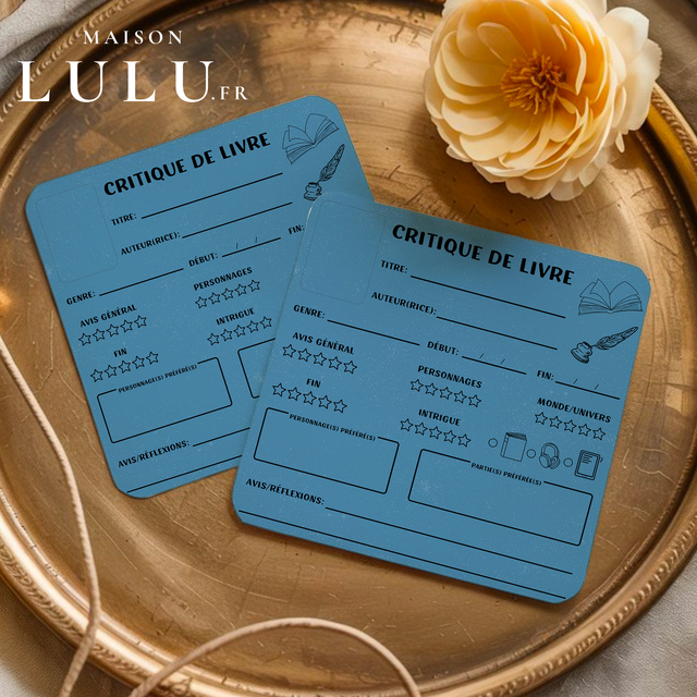 Marque page carré, Signet critique de livre, 12 couleurs