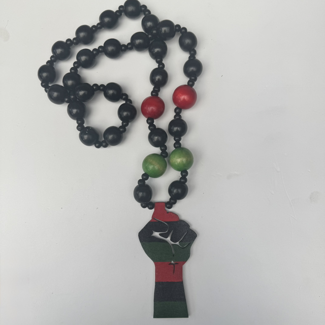 Pan African Black Power Beaded Chain 