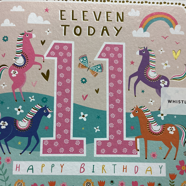Birthday Age 11th (Pink Ponies) WF