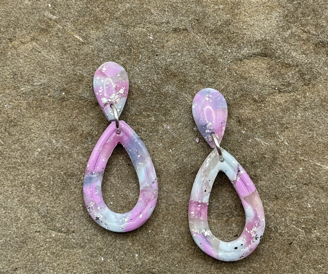 Lilac mist statement danglies