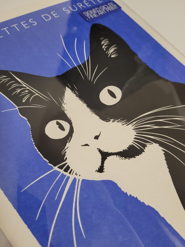 MASHBOX Chat Noir Blanc Signed Giclée A4 Print - JP-100