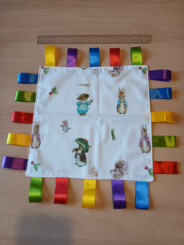 Taggy Blanket Animals Print Fabric on White Background