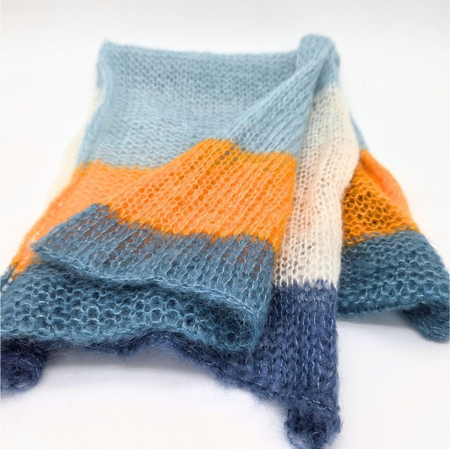 Écharpe Tricotée en Mohair et Soie - Moyenne