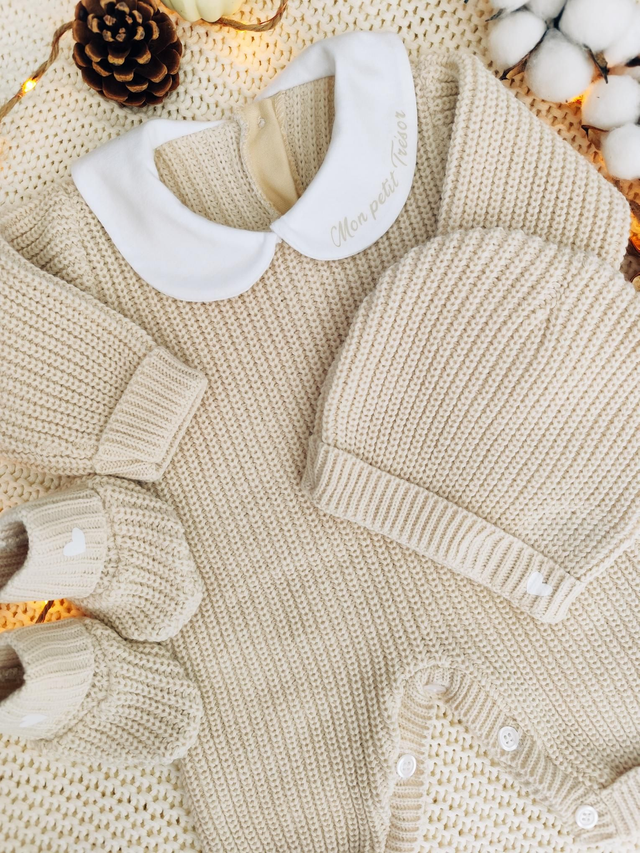 Ensemble en tricot " Mon petit Trésor 🤍"
