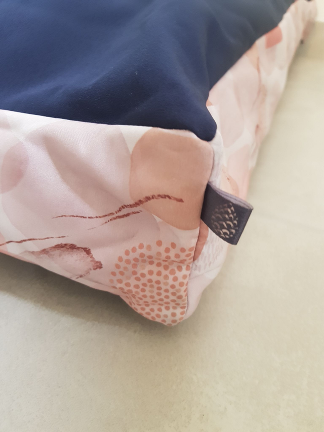 Panier Bicolore L - Bleu et Rose