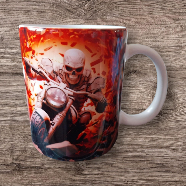 Mug motard , squelette 