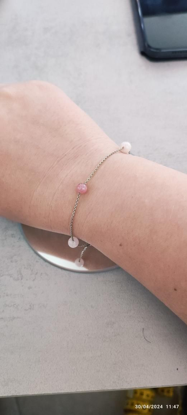 Duo rhodochrosite / quartz rose 