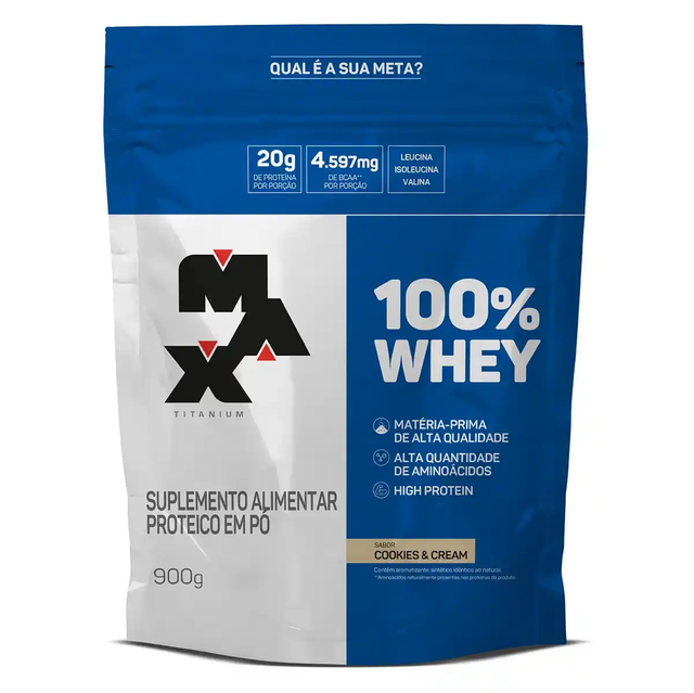 WHEY 100% 900G MAX TITANIUM