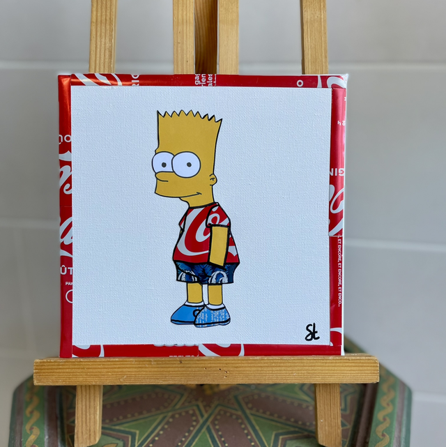 Tableau Bart Simpson 20x20 cm