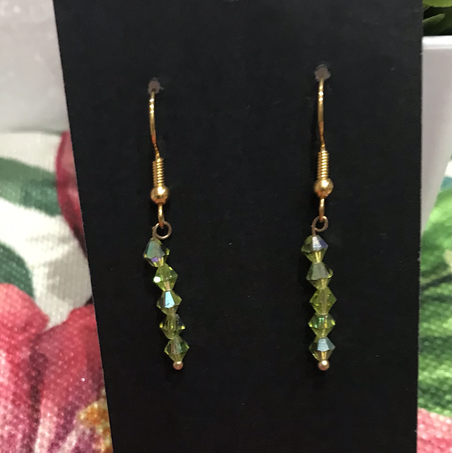 Green Dangling Earrings- GDE01