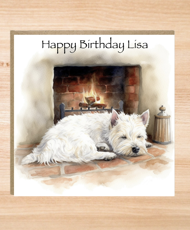 Personalised West Highland Terrier Birthday Card