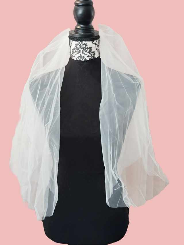 Voile de mariée tulle simple double pans