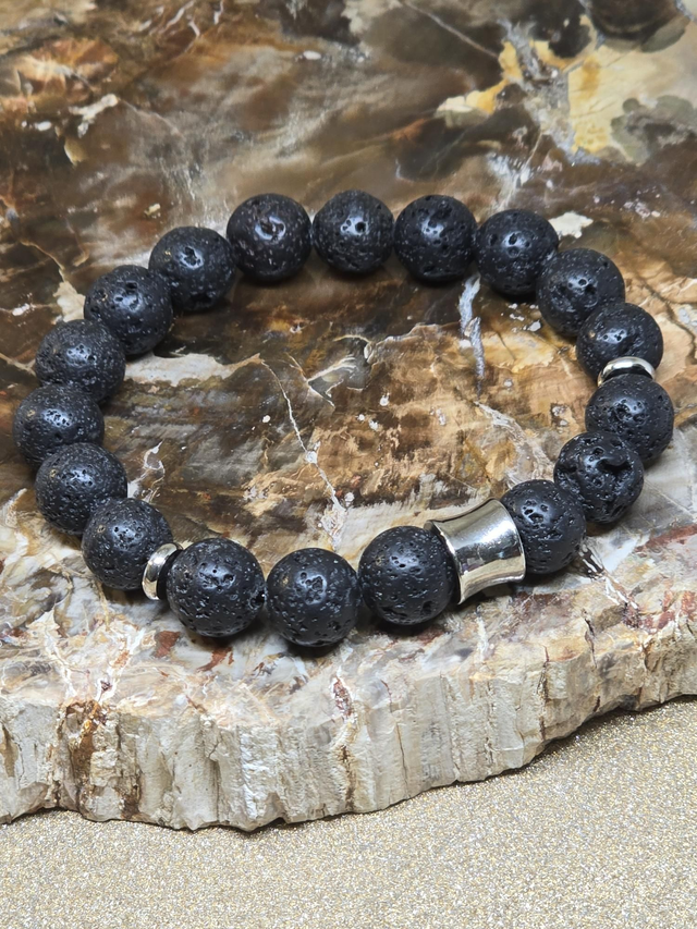 Bracelet Pierre de lave 1 cm 