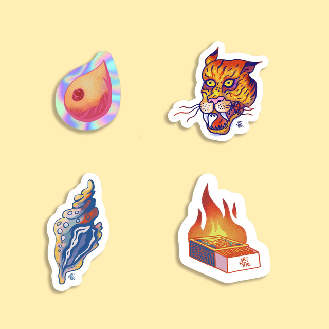 pack 4 stickers