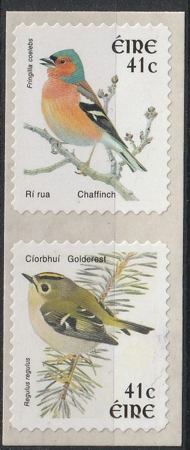 Ireland 2002 Birds,Chaffinch &amp; Goldcrest sa pair MNH