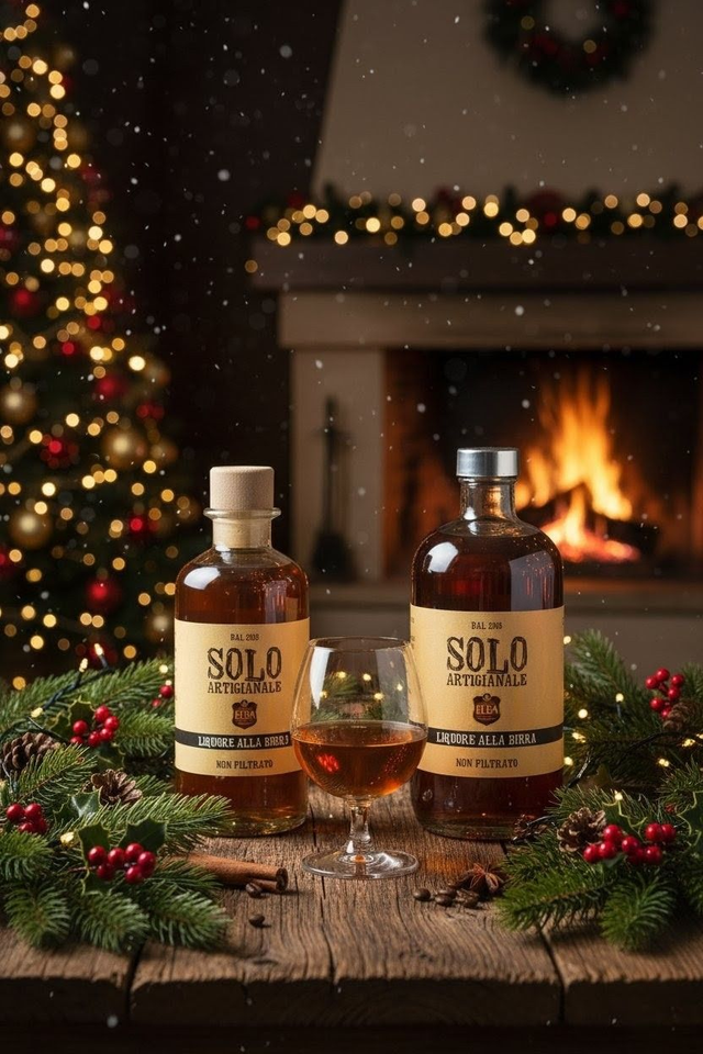 bottiglia Liquore alla Birra 500 ml Natale 25