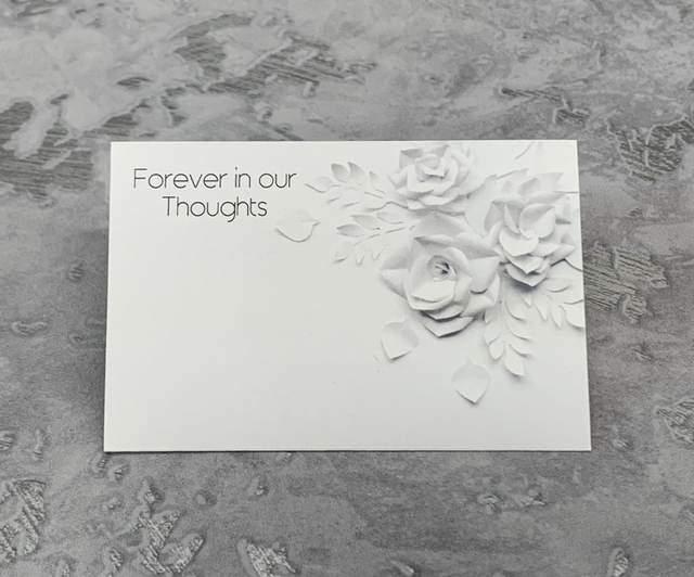 Forever in our thoughts florist cards 