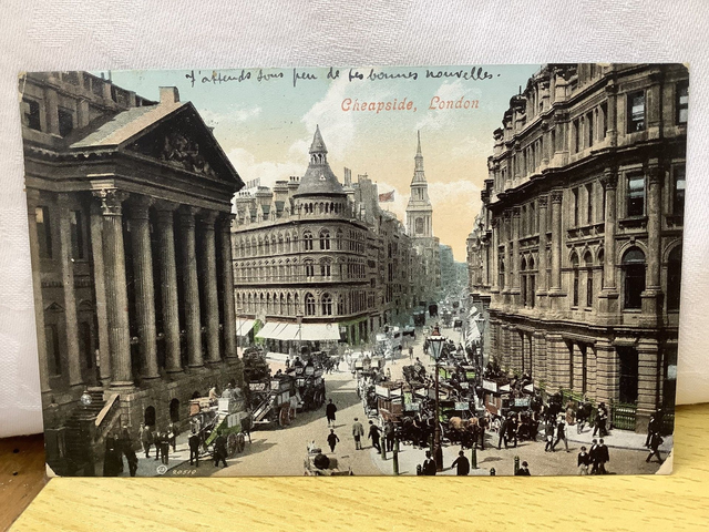 Cheapside London Valentines Series Posted 1907 Antique Postcard Our Ref No. A66 £2.50