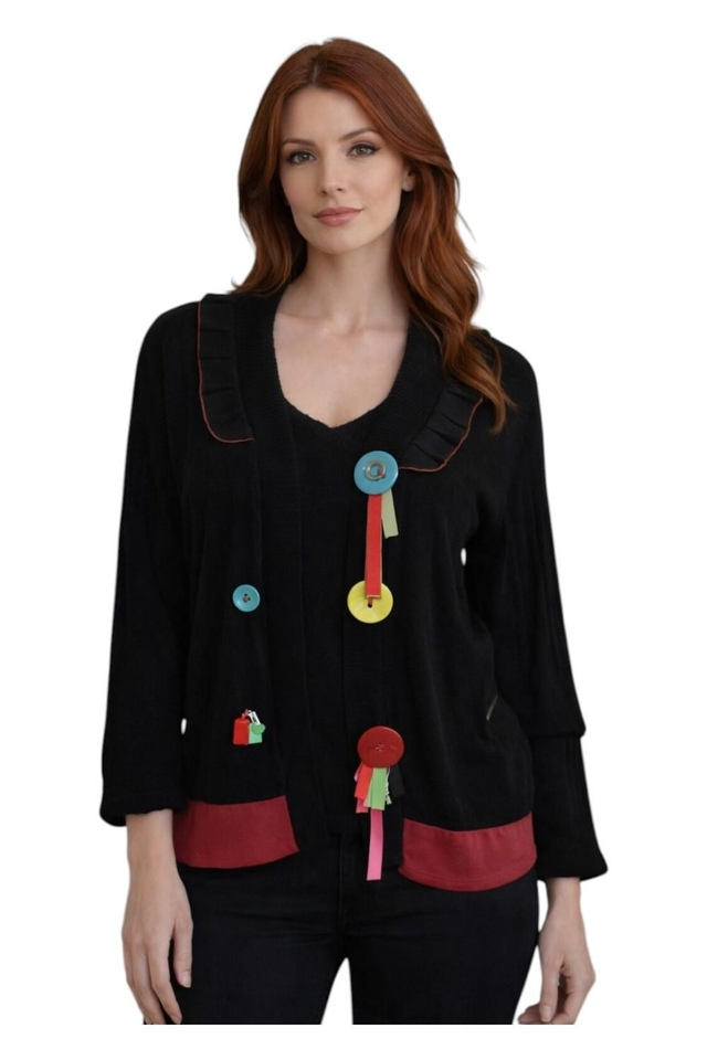 Gilet noir fantaisie 