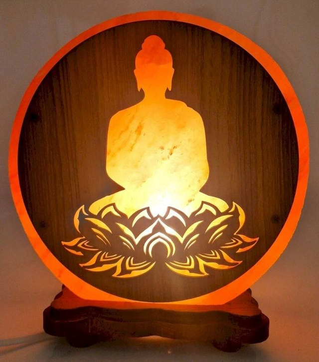 Lampe de Sel "Bouddha Lotus"