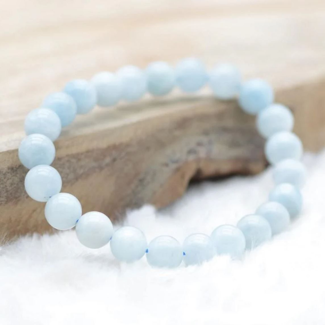 Bracelet Aigue Marine 8 mm