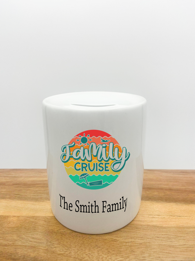 Personalised Money Box - Family Cruise
