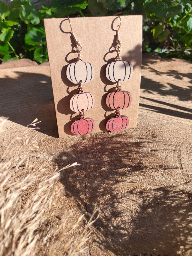Boucles d'oreilles pendantes citrouilles