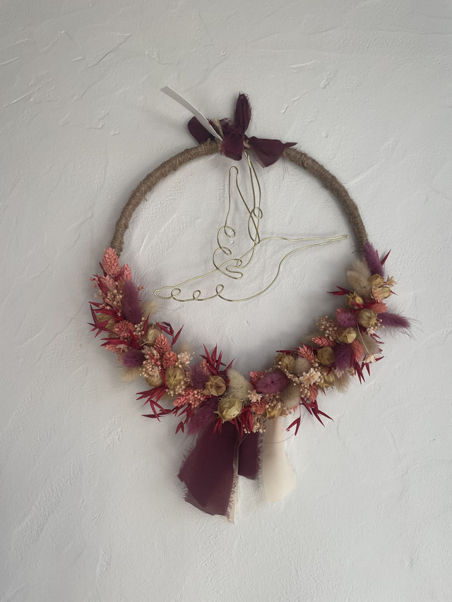 Couronne fleurs séchées "Zélie"  