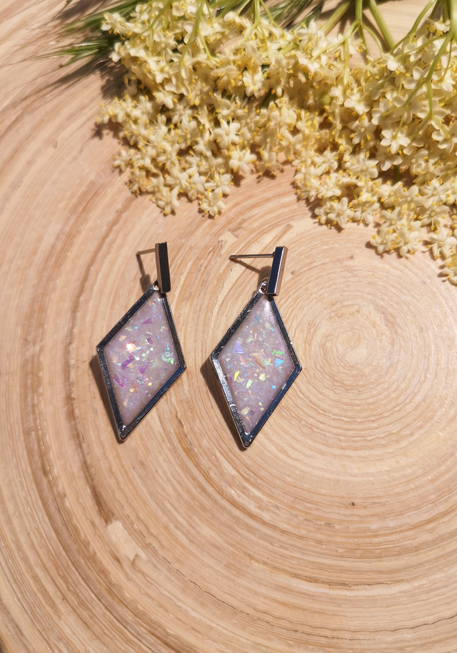 Collection Pierres d&#039;Opales - Boucles d&#039;oreilles Ornela