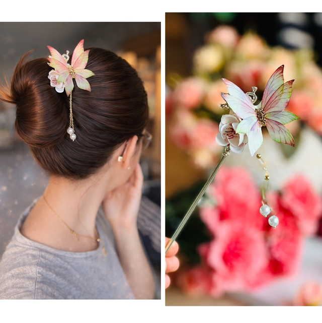 Belle de printemps, pic à cheveux 