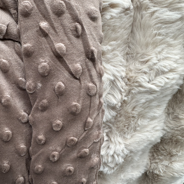 A1 Couvertures polaire Bubble 200/240 Marron/beige