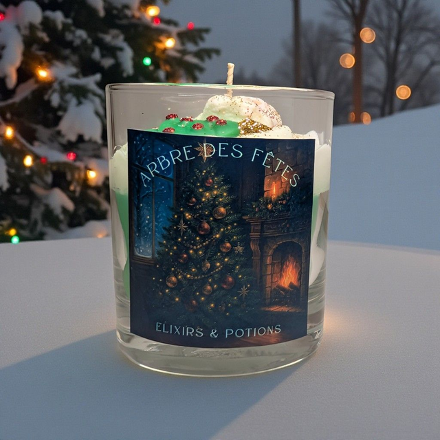Bougie parfumée gourmande "Arbre des Fêtes" (sapin de Noël)