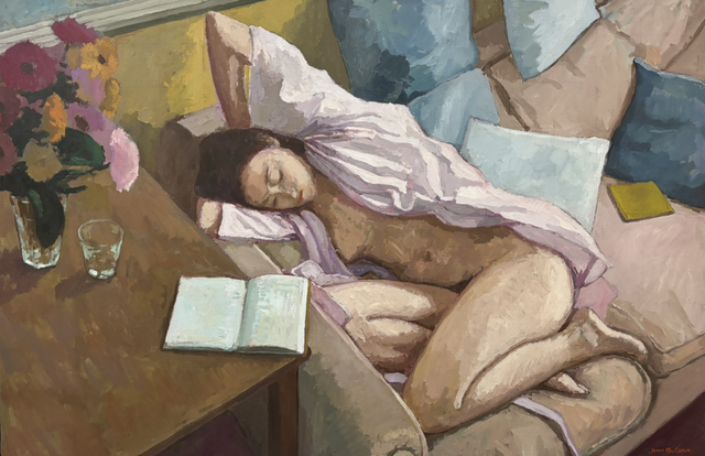 La femme endormi.   97x146cm huile sur toile. 