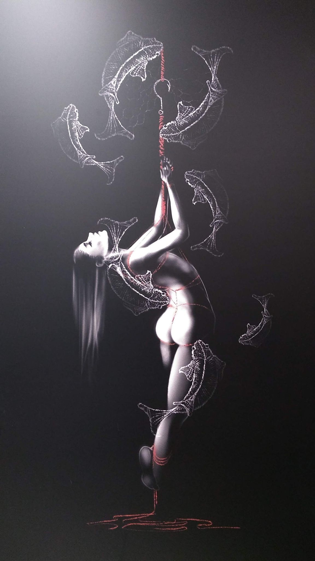  "Verankerd". Papier &amp; ingekaderd / "Anchored"  Paper&amp; framed.