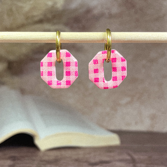 Octavia - Vichy rose (sans créoles)