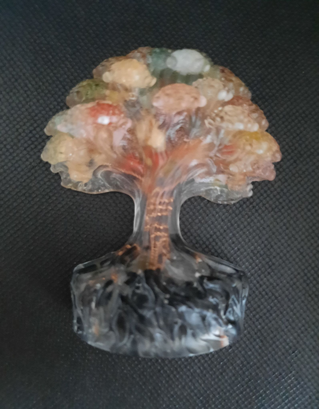 Arbre décoration Agate jaune / agate rouge / aventurine verte / Célestite / Labradorite / Shungite