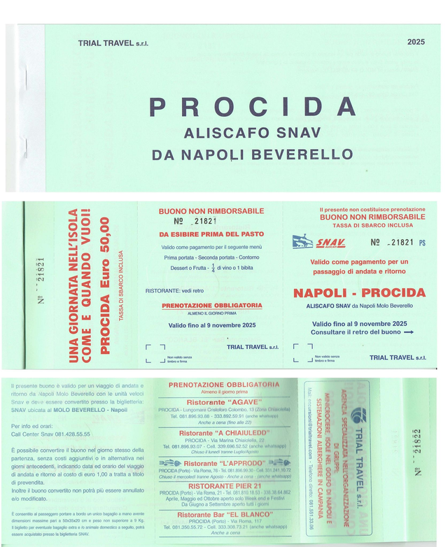 Gite Giornaliere PROCIDA ALISCAFO SNAV BEVERELLO