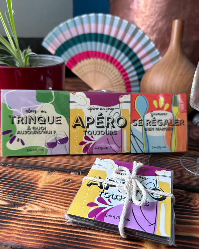 Lot de 3 sous-verres  🍻