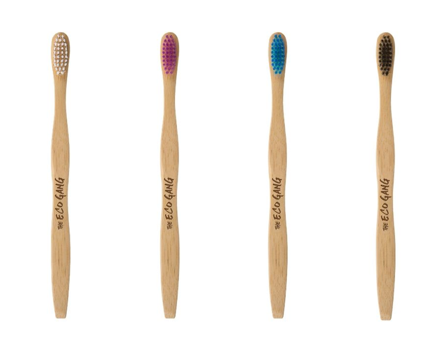 [The Eco Gang] Bamboe Tandenborstel - Soft - 4 Stuks - Mix