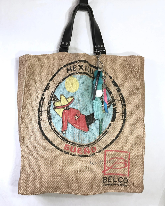 Sac cabas en toile de jute GM &quot;Puerto Escondido&quot; Mexique