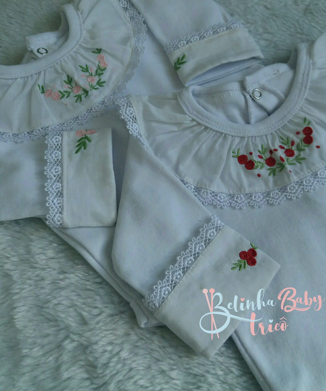 Bory em malha com gola em cambraia